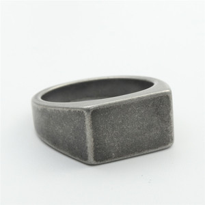 Men's Titanium Steel Rectangular <b>Ring</b> Geometric Design Stainless Steel Square <b>Finger</b> <b>Ring</b> For Gift 280682 - Product Image 2