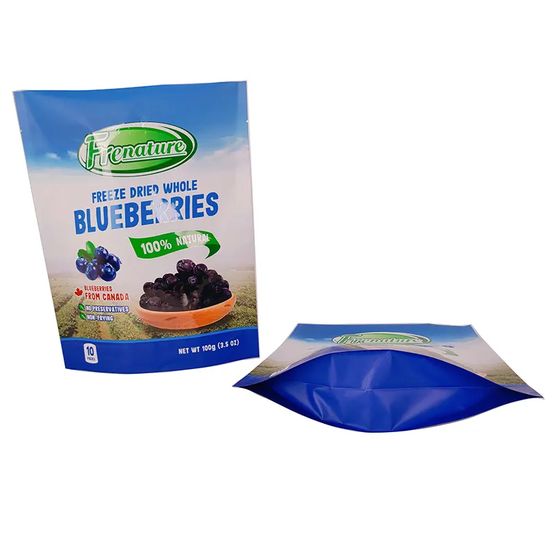 ODM заказной УФ-Печатный пищевой класс стоячий мешочек сушеные продукты замораживание фруктов натуральный Черничный пластиковый упаковочный пакет