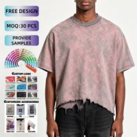 Camiseta de Hombre de Algodón 100% de Punto Sólido, Ajuste Regular, Estilo Vintage, Antiarrugas, de Gran Gramaje, con Logotipo Personalizado del Fabricante, Lavado Ácido