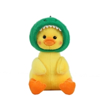 Nouveau canard jaune dinosaure jouets en peluche mignon dessin animé peluche oreiller doux coton PP remplissage en gros filles cadeau d'anniversaire
