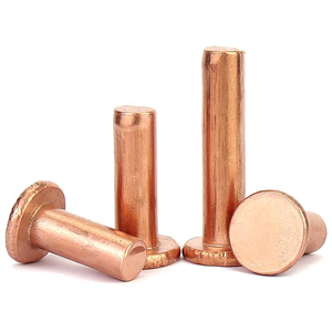 Remaches Sólidos de Cobre Suave con Cabeza Plana M2-M10, con Superficie Lisa, Forjados en Frío, Fijaciones Industriales para Unión de Metales - Product Image 1