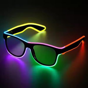 Fabricante Popular multicolor EL Wire <span class=keywords><strong>LED</strong></span> Light-up Gafas Suministros para fiestas Gafas de sol Carnaval Navidad Decoración Cumpleaños - Product Image 2