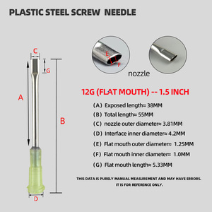 Direto da agulha da seringa do fabricante Plástico-aço Screw-cap Flat-tip <span class=keywords><strong>Needle</strong></span> em estoque - Product Image 2