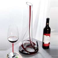 Carafe à vin rouge en forme de serpent enroulé créatif en gros Carafe à vin en verre cristal sans plomb