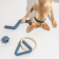 En stock, jouets pour chiens en caoutchouc naturel en forme d'os, luxe classique, nettoyage des dents, interactifs, durables