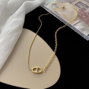 Colliers et chaînes ras-du-cou en acier inoxydable plaqué <span class=keywords><strong>or</strong></span> PVD 18 carats, hypoallergéniques et inaltérables, bijoux pendentifs de mode raffinés - Product Image 5