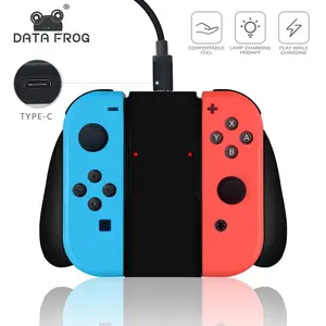 DATA FROG Grip Handle Charging Dock Station Charger Chargeable Stand for Nintend Switch Joy-Con NS Handle controller Charger