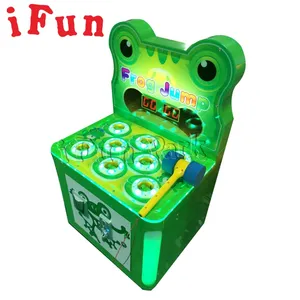 Máquina de juego que funciona con monedas para niños Crazy Frog Jumping Hit Hammer Game Machine Redemption Arcade Games