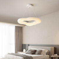 ATUNUS lampu gantung Led akrilik, lampu langit-langit minimalis elegan lembut hangat Awan Putih untuk ruang tidur