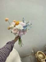 Bouquet de fleurs artificielles en soie écologique 40 cm, bouquet de mariée pour décoration de fête et de mariage