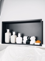 Cadre de cuisine et de salle de bain moderne 2025 haut Brosse WC niche de douche encastrable pour appartement, hôtel et hôpital