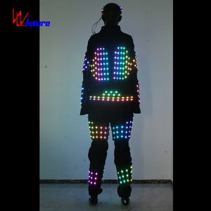 Costume lumineux LED RVB : Spectacles de danse sur scène, tissu rechargeable synchronisé avec la <span class=keywords><strong>musique</strong></span> <span class=keywords><strong>pour</strong></span> les artistes professionnels - Product Image 2