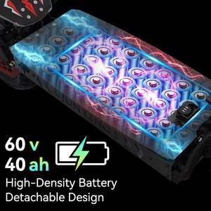 Scooter Eléctrico Todoterreno de Alto Rendimiento con Motor Dual de 10000W, 55 MPH, Llantas de Carretera de 13\", Alcance de 75 Millas, 60V 40Ah, Potencia Máxima 150 kg - Product Image 5