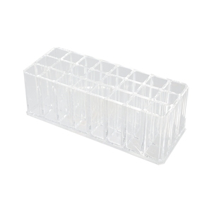 Elegante organizador de acrílico negro soporte de exhibición de maquillaje transparente caja de almacenamiento de joyería de oficina forma cuadrada para esmalte de uñas - Product Image 5