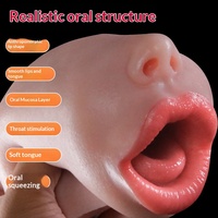 Bestseller Hersteller Großhandel Hochwertige Flüssigsilikon-Form Männliche Masturbation Erwachsenen-Zungen-Mund-Sexpuppen China-Marke