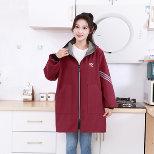 <span class=keywords><strong>Blouse</strong></span> personnalisée en velours imperméable à manches longues, épaisse, pour tenue <span class=keywords><strong>de</strong></span> travail formelle, <span class=keywords><strong>tablier</strong></span> <span class=keywords><strong>de</strong></span> <span class=keywords><strong>cuisine</strong></span> anti-salissures pour adultes - Product Image 4