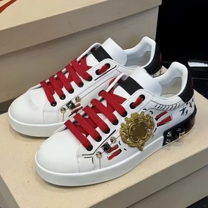 Graffiti Fashion Trend Luxury Designer High Quality Casual Sneakers Women's Loafers TPU Outsole Genuine Leather Men s Shoes - Product Image 3