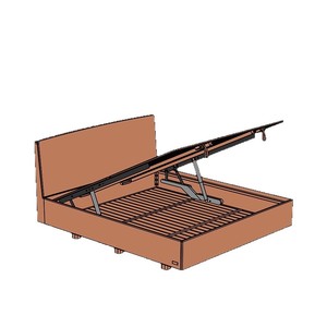 Cama Kangaroo Box de madera maciza de cerezo con patas altas y almacenamiento, para uso doméstico. - Product Image 5