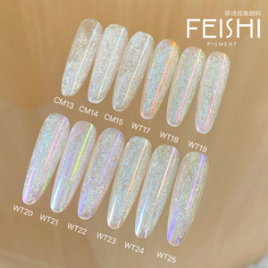 Collezione Popolare: <span class=keywords><strong>Polvere</strong></span> Cromata Effetto Aurora per Nail Art, 25 Opzioni <span class=keywords><strong>di</strong></span> Colore, Pigmento Cromato per Manicure - Product Image 1