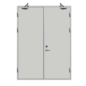 Precio barato al por mayor EN BS Listed Steel Fire 60min 90min 120min 180min Puerta resistente al fuego con vidrio - Product Image 5