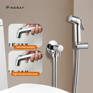 PINEBAY yeni moda banyo ABS plastik kolay kontrol duş başlığı otel el bide püskürtücü WC tuvalet kadın için Shattaf seti