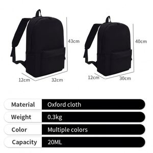 Mochila Personalizada para Exteriores, Promocional, de Oxford Negro, Resistente, para Estudiantes - Product Image 2