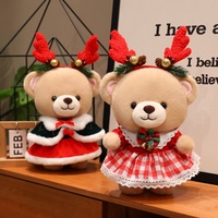 Ours en peluche de Noël, jouet en peluche mignon et festif pour cadeaux de fêtes et décoration intérieure, jouet en gros