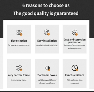 Bán nóng sang trọng đồng hồ pha lê sứ sơn chống thấm nước và chống vết bẩn đồng hồ treo tường hiện đại trang trí đồng hồ treo tường - Product Image 5