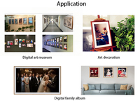 Vente en gros de 15 21.5 pouces photo art acrylique NFT vidéo objet infini transparent ou 32 43 55 65 pouces cadre photo numérique affichage