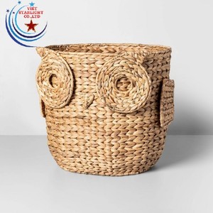 Cesta de Almacenamiento de Jacinto de Agua con Forma de Animal, Cesta de Lavandería Multifuncional Ecológica, Color Natural, Asa Rectangular - Product Image 3