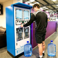 Distributeur d'eau minérale pure à double compartiment avec lecteur de cartes intelligentes pour immeubles et complexes résidentiels