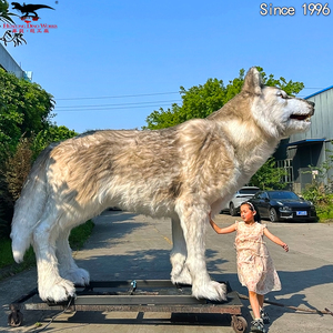 Modèle géant d'animal préhistorique pour musée, centre commercial, parc à thème, bête à dents sculptées, loups, mammouth - Product Image 4