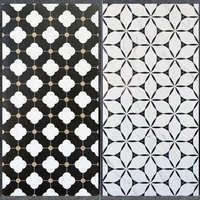 Carrelage en porcelaine mate 600x1200mm |   Revêtement mural extérieur moderne en carreaux de puzzle découpés au jet d'eau, motif médaille, épaisseur 10 mm