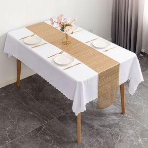 Nappe rectangulaire de luxe durable multi-tailles en polyester à paillettes dorées foncées pour décoration de mariage et chemin de table - Product Image 3