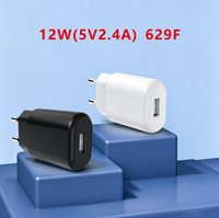 Chargeur mural EU 12W série 629, compact, adaptateur secteur USB 5V 2.4A, chargeur de téléphone universel pour voyage, OEM ODM, vente en gros, usine