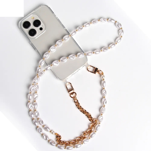 <span class=keywords><strong>Coque</strong></span> de téléphone transparente avec lanière de 120 cm, style coréen, chaîne de perles, pour <span class=keywords><strong>iPhone</strong></span> 12 13 14 16 17 18 Pro Max - Product Image 1