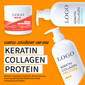 Oem công thức keratin collagen protein Tóc Mặt nạ loạt dầu gội hữu cơ và điều thiết lập tăng cường độ đàn hồi chống rụng tóc - Product Image 3