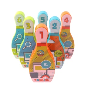 Aojie, nuevo diseño de dibujos animados, Bola de <span class=keywords><strong>bolos</strong></span> con campanas, juguetes deportivos de plástico para bebés y niños, juego de <span class=keywords><strong>bolos</strong></span> alentador - Product Image 1