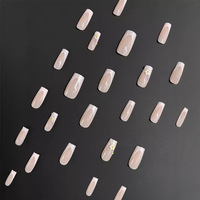 Faux ongles de luxe 3D roses à nœud, longs, forme cercueil, French manucure, stiletto, amande, perles, fleurs, réutilisables, couverture complète pour doigts