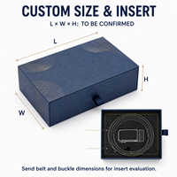 Boîte d'emballage rigide personnalisée avec logo, boîte cadeau de luxe à tiroir coulissant en papier avec insert pour accessoires masculins