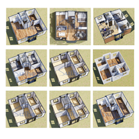 Casa Plegable de Doble Ala de 17 pies, Unidad de Alojamiento Prefabricada, Solución de Construcción Móvil de Instalación Rápida, Casa de Campo, Oficina en Casa, Villa