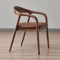 Chaise de salle à manger nordique en bois massif, simple et naturelle, pour usage domestique, fauteuil Hiroshima Shumeite, ensemble de chaises de bureau avec rembourrage doux