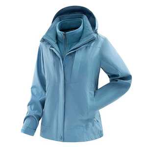 Veste d'extérieur 3 en 1 pour femme avec doublure polaire amovible pour l'automne et l'hiver, vêtements de travail, logo personnalisé - Product Image 2