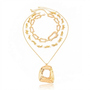 Conjunto <span class=keywords><strong>de</strong></span> Joyería Deportiva Casual <span class=keywords><strong>para</strong></span> <span class=keywords><strong>Mujer</strong></span>, Collar con Colgantes Geométricos Cuadrados Personalizados, <span class=keywords><strong>para</strong></span> Fiesta - Product Image 5