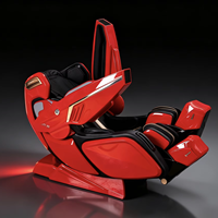 Fauteuil de massage portable de luxe 888 4D à gravité zéro pour le corps entier, avec roulettes, OEM ODM, vente en gros, Shiatsu, chauffage, airbags, rouleaux pour les pieds