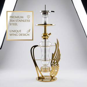 Chicha arabe 55 cm à tube unique en acier inoxydable, accessoires de fumée à l'eau, chicha portable, vente en gros - Product Image 1