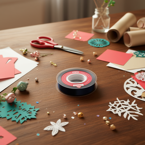 Nastro Grosgrain Ilan 15Y 1,5 cm Blu Navy per Artigianato - Product Image 3