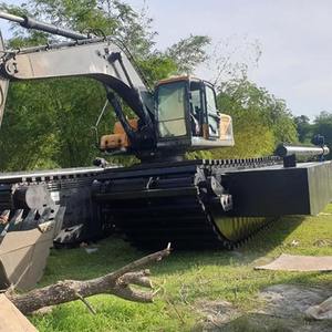 מסלול גומי מותאם אישית עמיד למארז כבד משולב pontoon חפור מערכת רובוט אמפיבי - Product Image 1