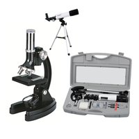High Power HD Portable 300X-1200X Monocular Biological Microscope Automatic Calibration 1 Year Warranty-Suitcase Kit for