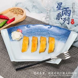 ชุดจานเมลามีนดีไซน์สร้างสรรค์สีน้ำเงินขาว สำหรับงานเลี้ยงในโรงแรม - Product Image 4